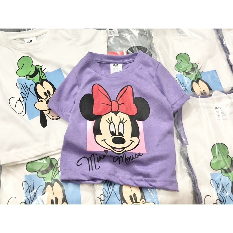 Set 3 áo cộc tay Mic.key cho bé gái 3 màu size từ 10-22 cân