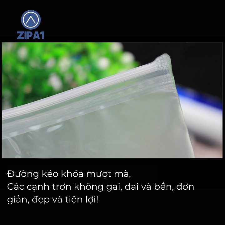 10 Túi Zip lụa kéo 1 MẶT TRONG, 1 MẶT NHÁM - Túi zipper Zip A1 - A1010