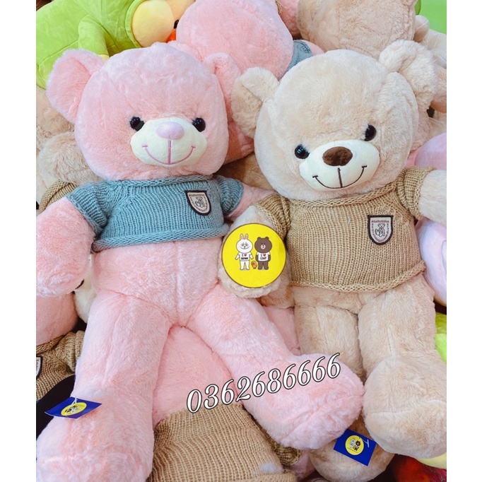 Gấu bông teddy áo len Iloveu 4 màu kích thước 60cm - Xưởng gấu bông Việt Nam