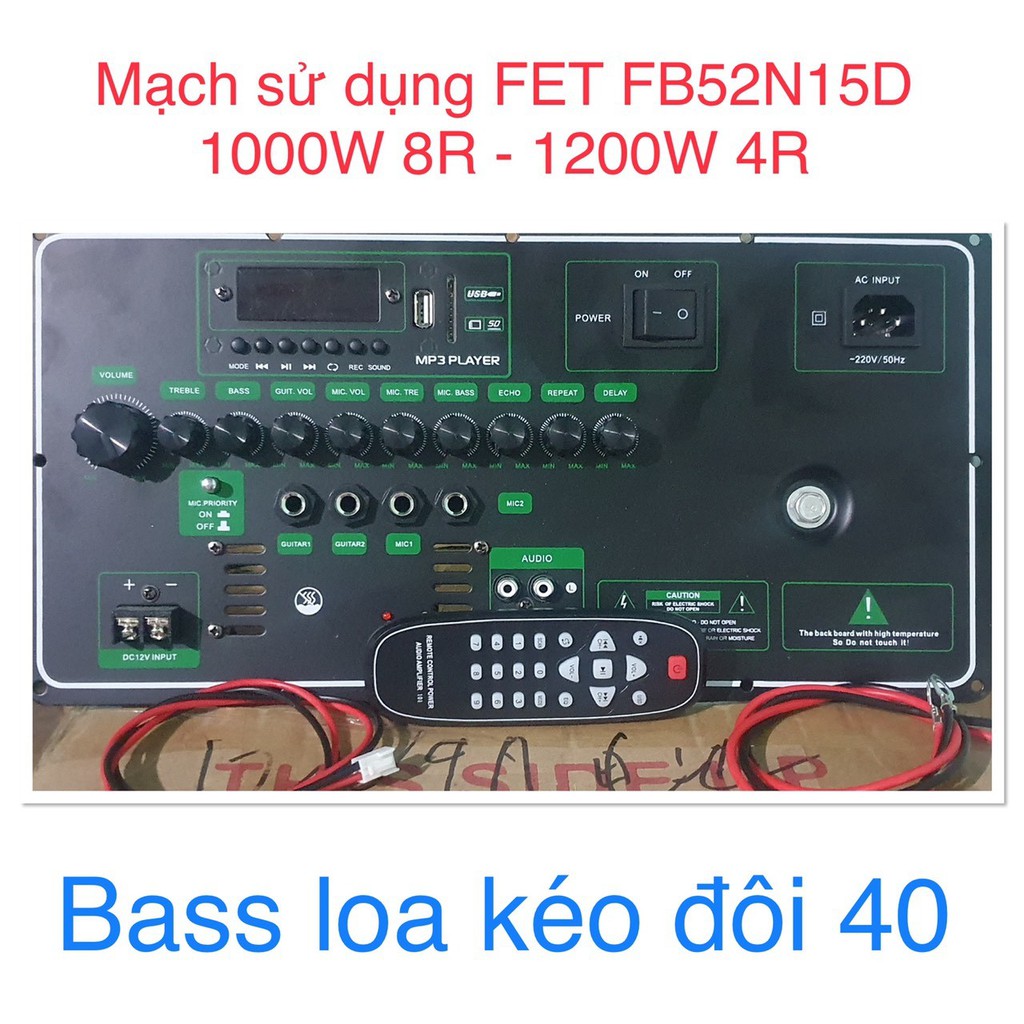 MẠCH LOA KÉO 4 TẤC ĐÔI - CÔNG SUẤT 1200W
