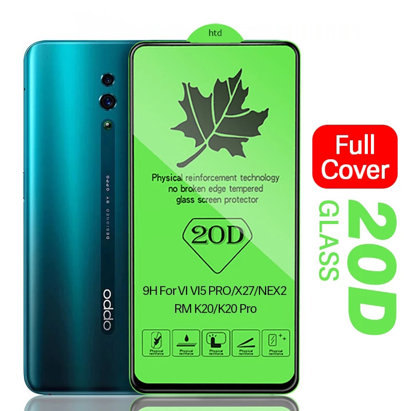 Kính cường lực 20D mới nhất full màn cho OPPO Reno 5 5G 4 3 Pro 4Z 4F 2 2Z 2F 10X Reno4 Reno3 Reno2 4G