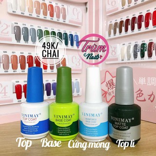 Vinimay ( base top , cứng móng , top lì,loang, giọt sương, top cường lực, kiềm dầu )