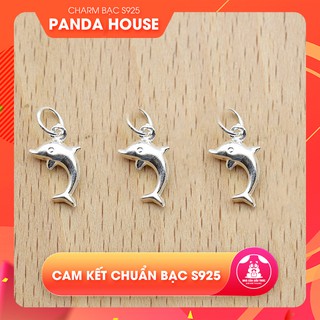 Charm bạc s925 hình cá heo (charm treo) size 3.8mmx12mm - Panda House