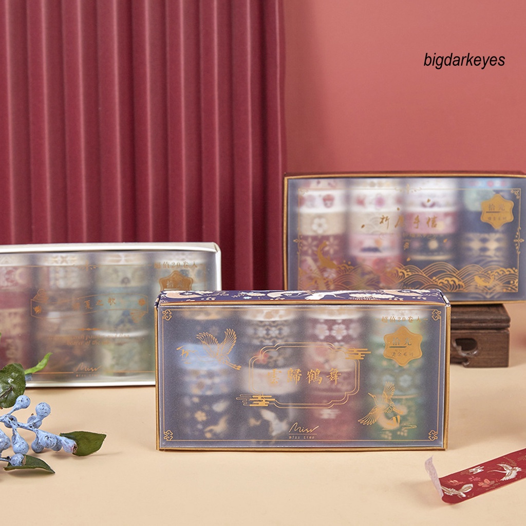 Set 20 Cuộn Băng Dính Washi Trang Trí Sổ Tay