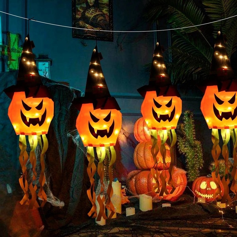 Đèn LED Hình Nón Phù Thủy Bí Ẩn Trang Trí Halloween Chống Thấm Nước Chạy Bằng Pin
