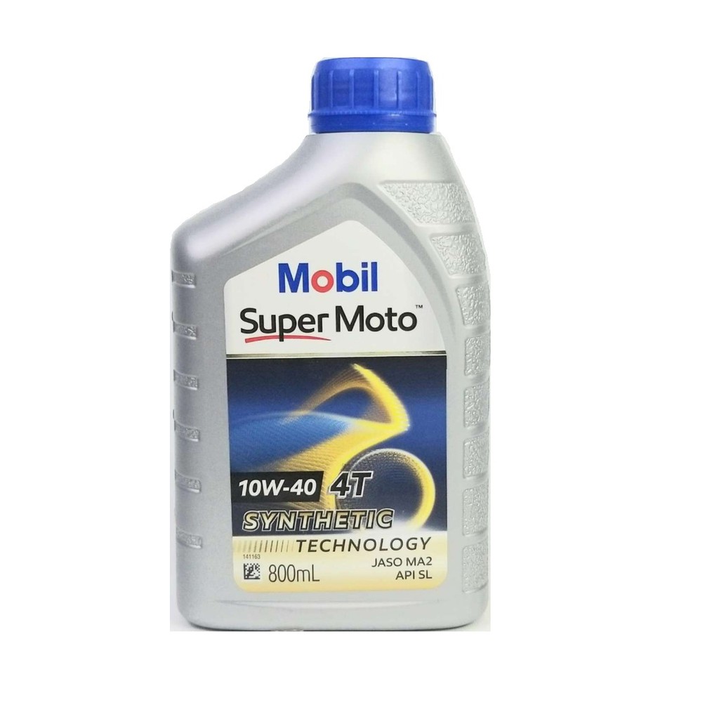 Nhớt xe số MOBIL SUPER MOTO 4T 10W40 SL/MA2 800ML/1L