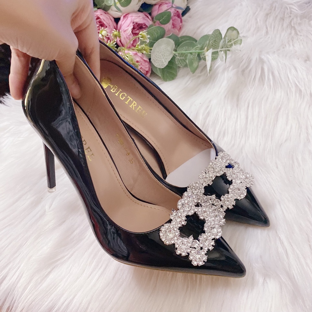 GIÀY MŨI ĐÍNH ĐÁ VUÔNG ( DẠNG KẸP)