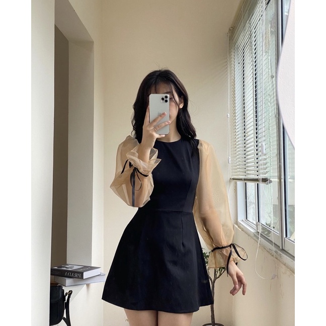 Váy nữ tay voan Mindy dress phom dáng A xinh sang đỉnh