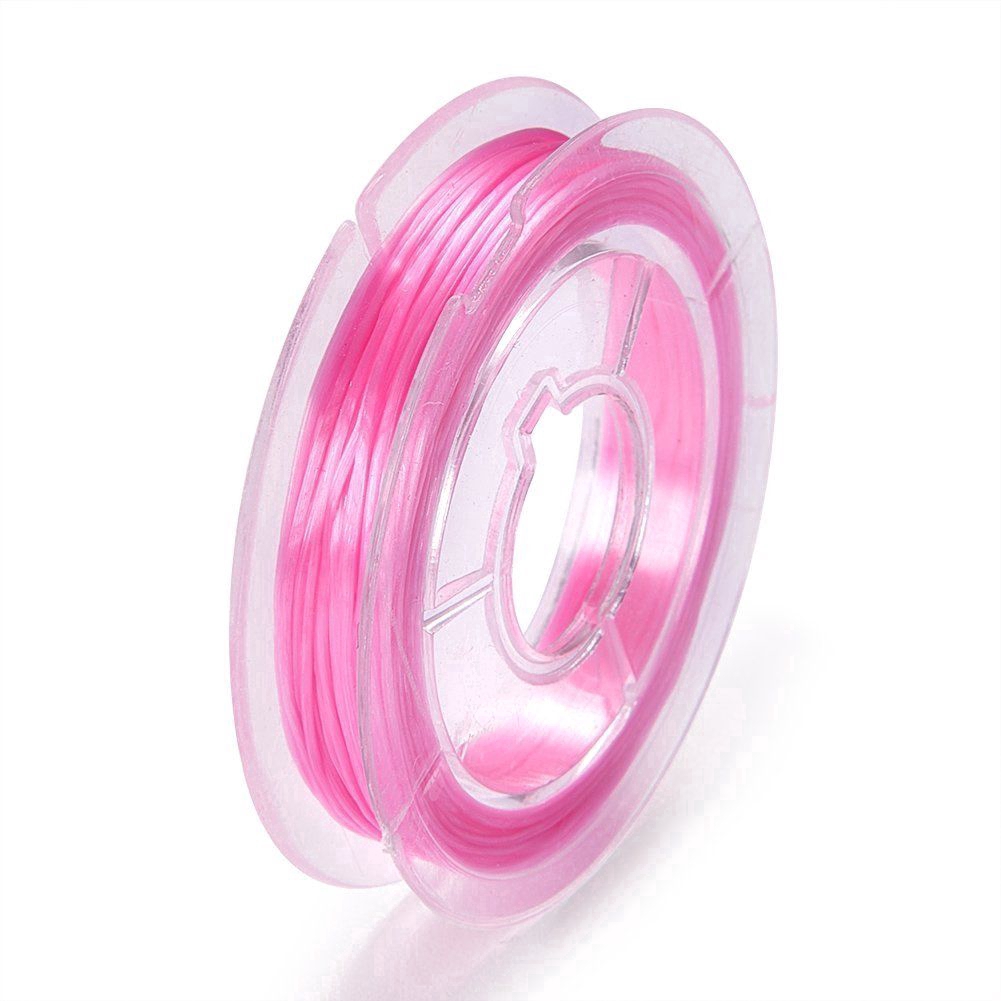 Set 10 cuộn dây sợi co giãn dùng làm trang sức/đồ thủ công dày 0.8mm 10m