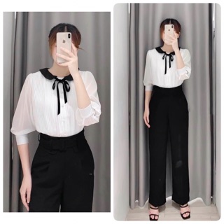 Sơ mi dập ly cổ sen