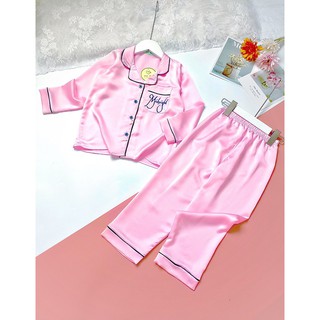 MCBB 8-24 Kg 100% Vải Lụa Bộ Pijama Cho Bé Gái Bé Trai & Mẹ Pyjama Dài Tay Midnight Pizama Bộ Quần Áo Bé Trai Gái Trẻ Em