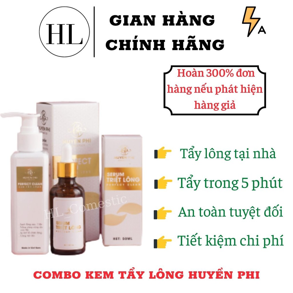 [Hàng Cao Cấp] - Combo Kem Tẩy Lông Huyền Phi Triệt Sạch Bất Chấp Các Loại Lông