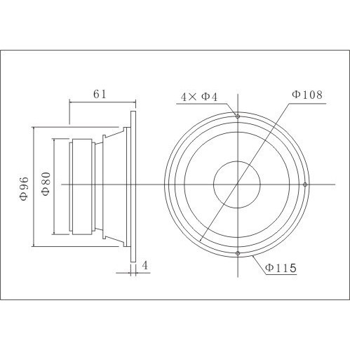 BỘ 02 CỦ LOA MID 10 - LOA TRUNG 10 KASUN CHÍNH HÃNG - TOÀN VÀNH 11.5CM