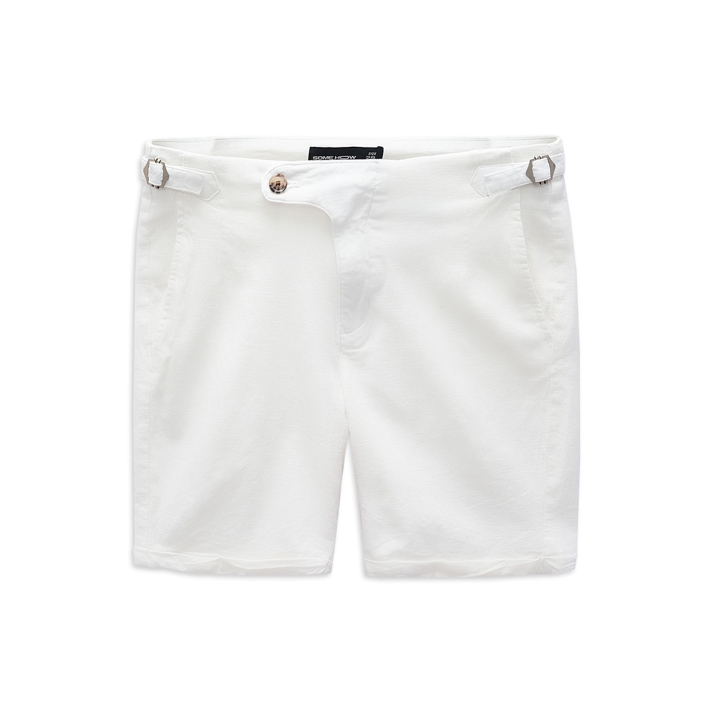 Quần Short Nam Linen Side Tab , Chất Vải Linen Thoải Mái , QD003608 ,SOMEOW