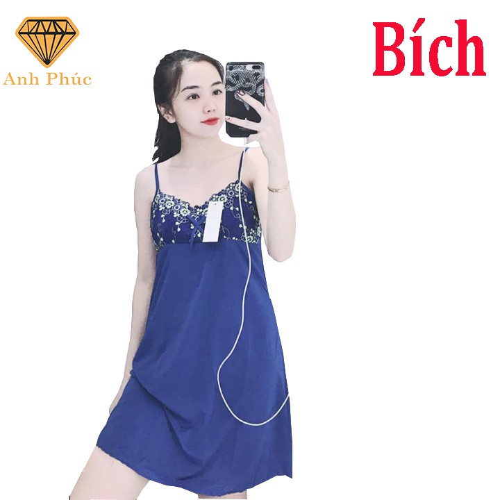 [Mã FAMAYWA giảm 10K đơn 50K] Đầm ngủ 2 dây thun lạnh mặc mát Anh Phúc + Đầm 2 Dây | BigBuy360 - bigbuy360.vn
