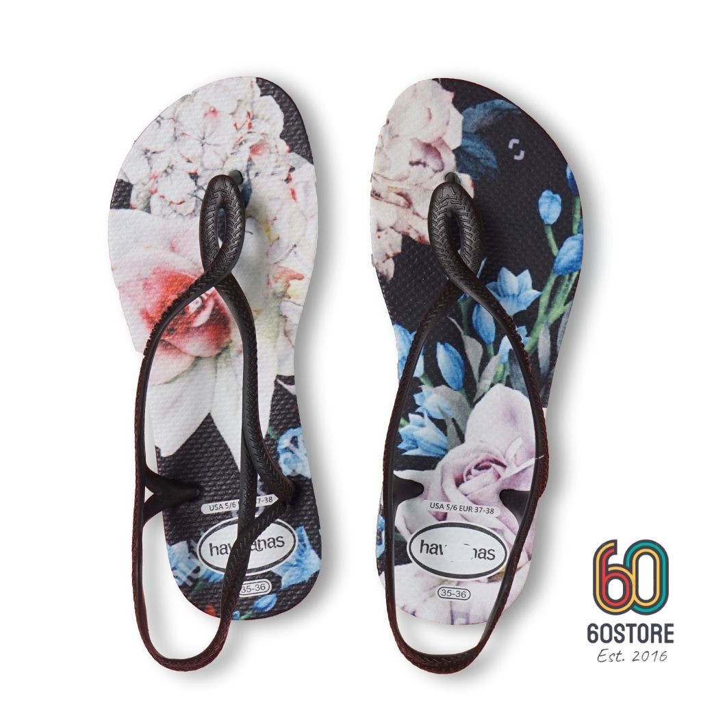 Sandal Havaianas Nữ Thái Lan Đế Hoa Dép Quai Hậu Nữ Đi Biển Giày Quai Hậu Cao Su Chống Trơn Trượt Cao Cấp Hàng Xịn Đẹp