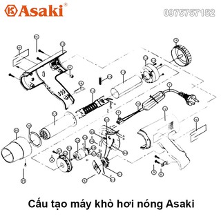 MÁY KHÒ HƠI NÓNG ASAKI AK-9012