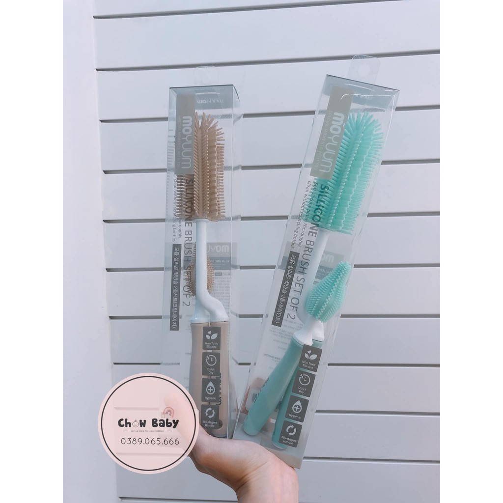 Cọ bình sữa silicone Moyuum Hàn Quốc