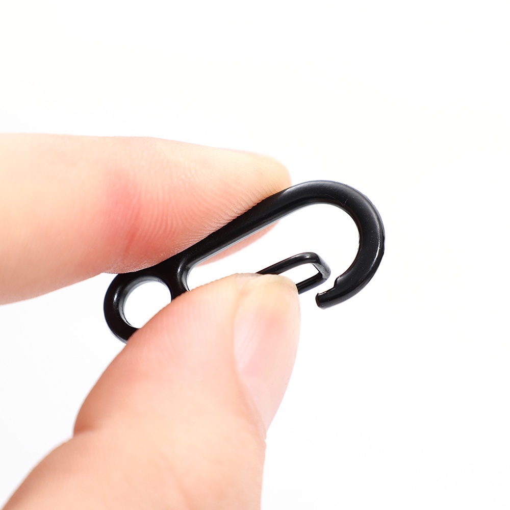 Kẹp Móc Khóa Mini Bằng Hợp Kim Kẽm Màu Đen Tiện Dụng Mang Theo Du Lịch Cắm Trại