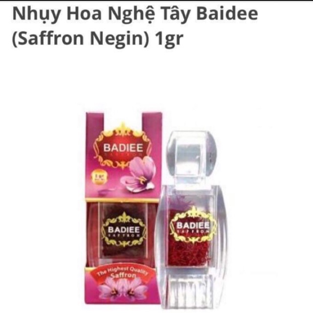 Nhuỵ hoa Nghệ Tây BADIEE ( Saffron Negin) 1gr