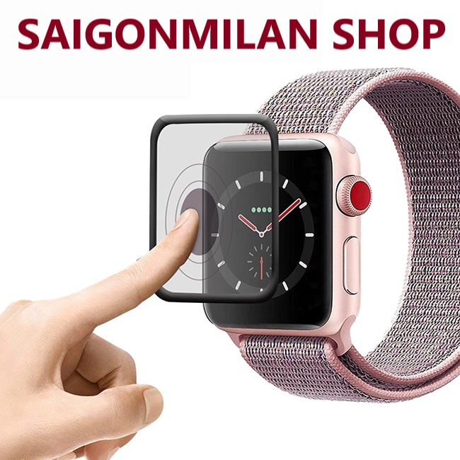 Kính Cường Lực Cao Cấp Apple Watch VS Dây Nylon Cho Đồng Hồ Thông Minh Series 7/6/5/SE/4/3/2/1 Size 38-40-41-42-44-45mm