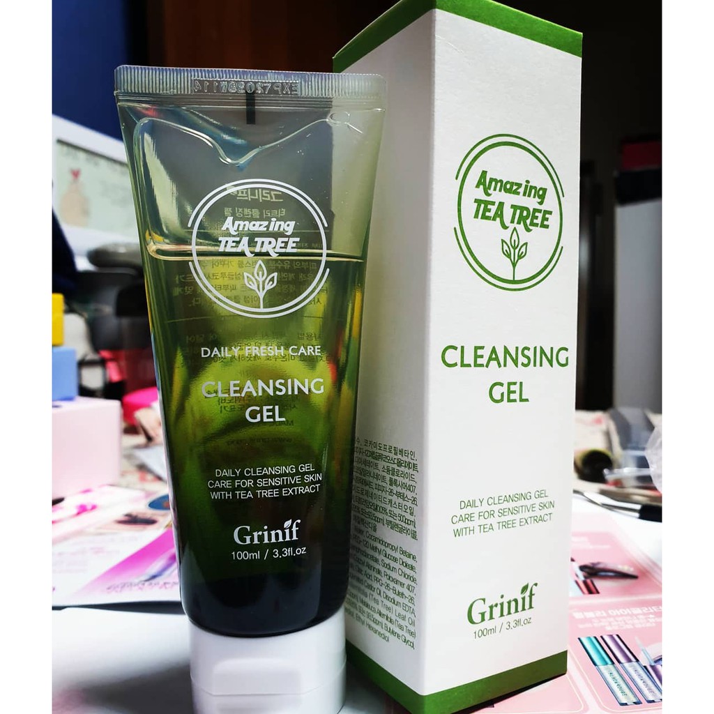 Bộ dưỡng trắng cho Nam giới Grinif All In One 4 Gentleman 50ml và Gel rửa mặt da dầu Grinif TeaTree 100ml