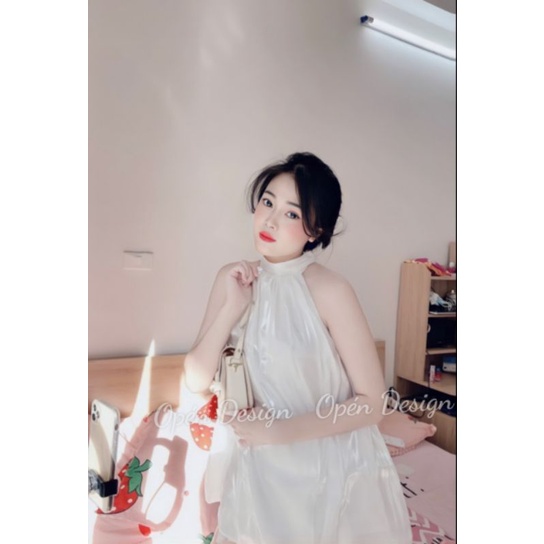 💓 ÁO YẾM TƠ MỸ THIẾT KẾ CAO CẤP 💓FREESHIP 💓YẾM CHẤT LIỆU TƠ ÓNG MỸ CÓ DÂY CỘT NƠ | BigBuy360 - bigbuy360.vn