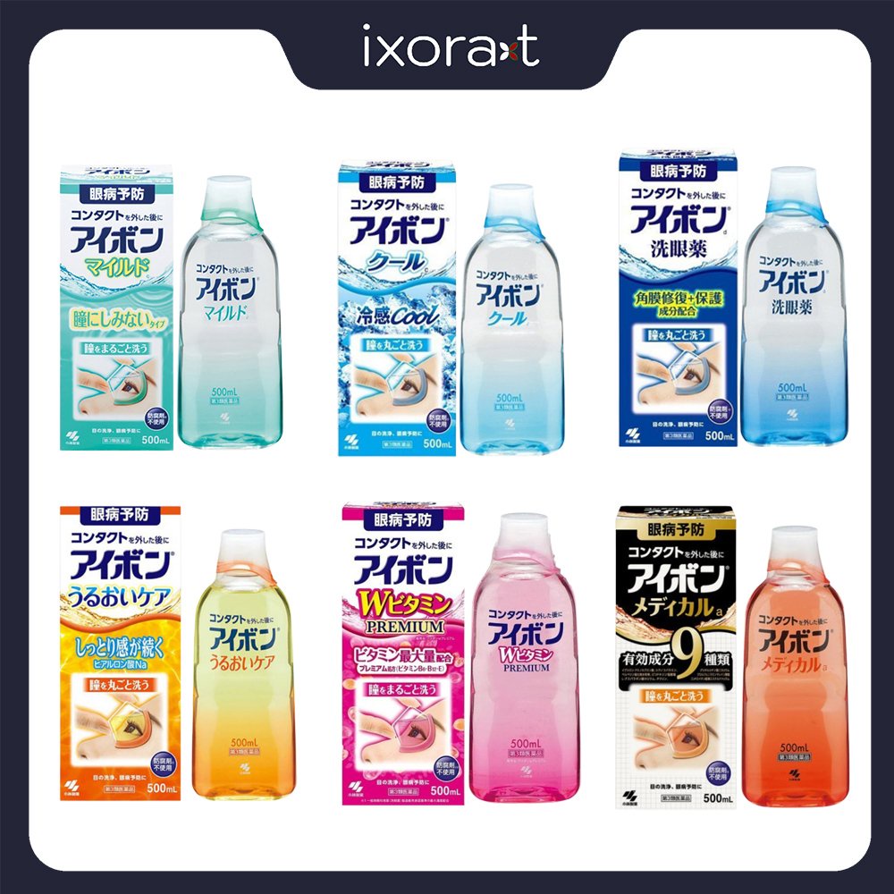 Nước rửa mắt Eyebon W Vitamin Kobayashi chai 500ml Nhật Bản - Hỗ trợ làm sạch bụi bẩn chăm sóc và bảo vệ mắt