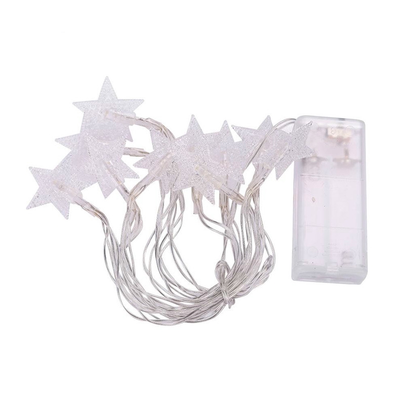 Dây đèn LED 1.5m 10 bóng hình ngôi sao nhiều màu sắc trang trí nhà cửa tiện dụng