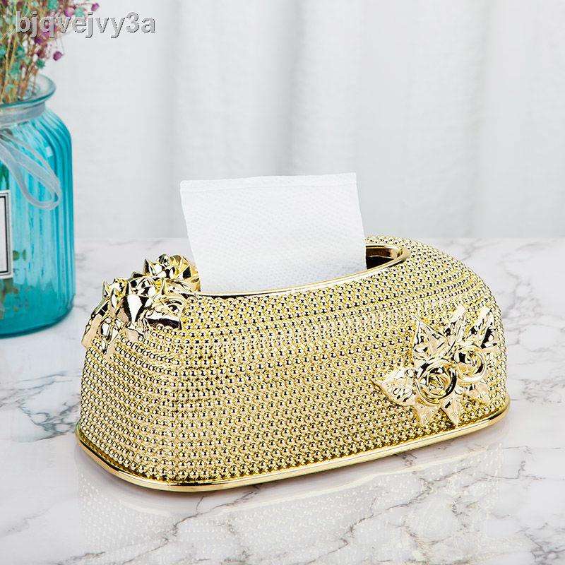 ( rẻ mà chất lượng)Hộp giấy phòng khách khăn dễ thương màu đỏ ròng sáng tạo thời trang đơn giản nhà hàng máy tính để bàn
