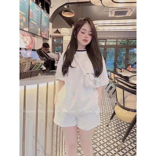 Set LV Dập Nổi, Bộ đồ nữ, Bộ ngủ, Bộ đi chơi CÓ ẢNH THẬT