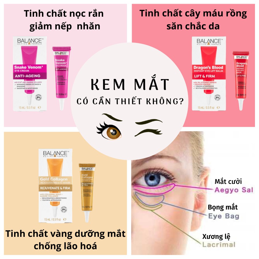 [CHÍNH HÃNG] Kem Dưỡng Da Vùng Mắt Balance Eye Cream 15ml