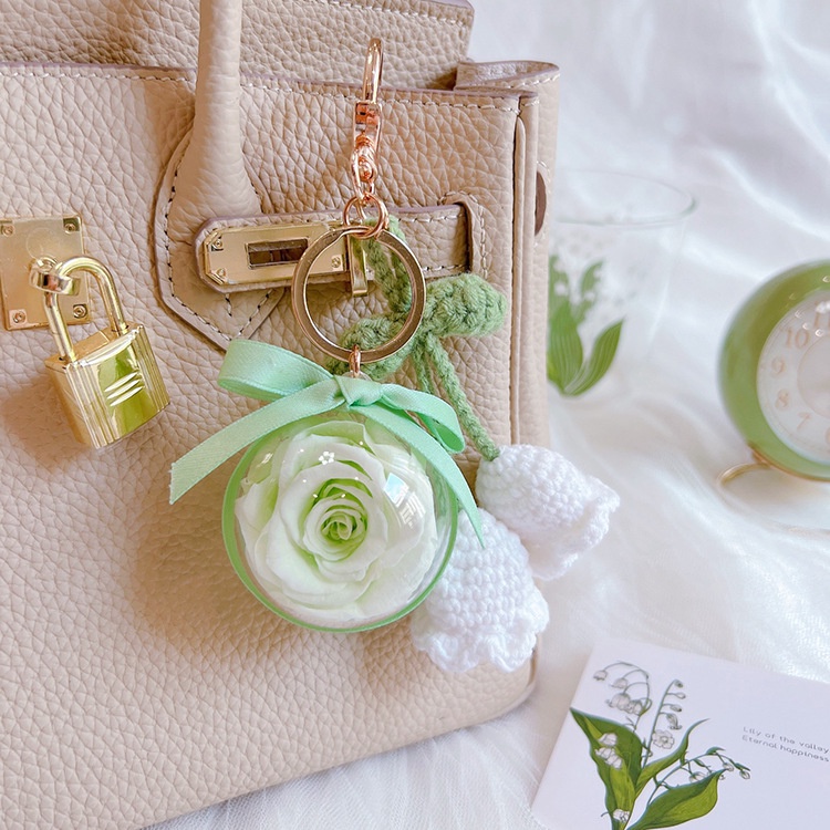 Móc Khóa Hoa Lily 2 Lily of The Valley Immortal Sáng Tạo Làm Quà Tặng