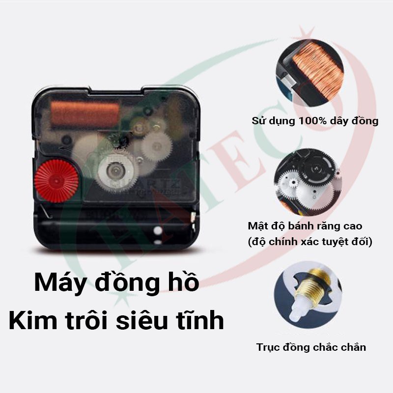 [MẪU MỚI] Đồng Hồ Treo Tường Trang Trí Phòng Khách Hình Cành Hoa Xanh TT2106X