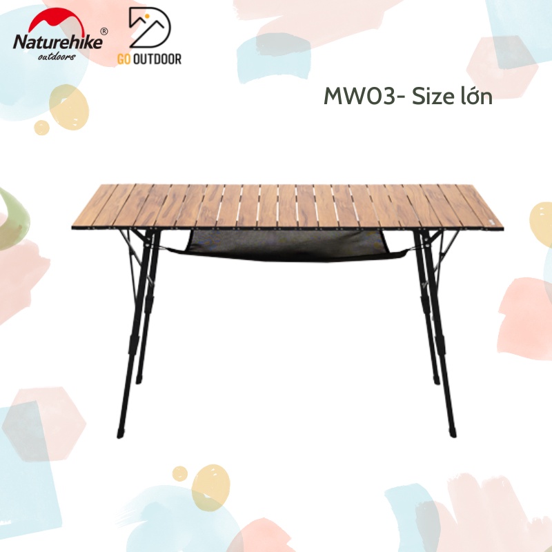 Bàn Xếp Gọn Glamping Naturehike Điều Chỉnh Độ Cao - MW03