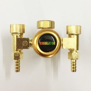 Đồng hồ argon tiết kiệm khí 2 vòi ra.
