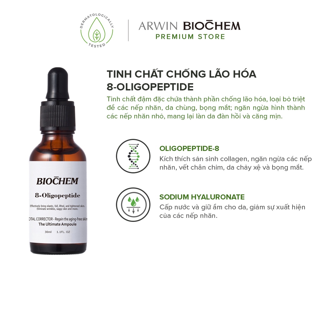 Size mini Tinh chất Biochem cao cấp chống lão hóa 8-Oligopeptide 5ml