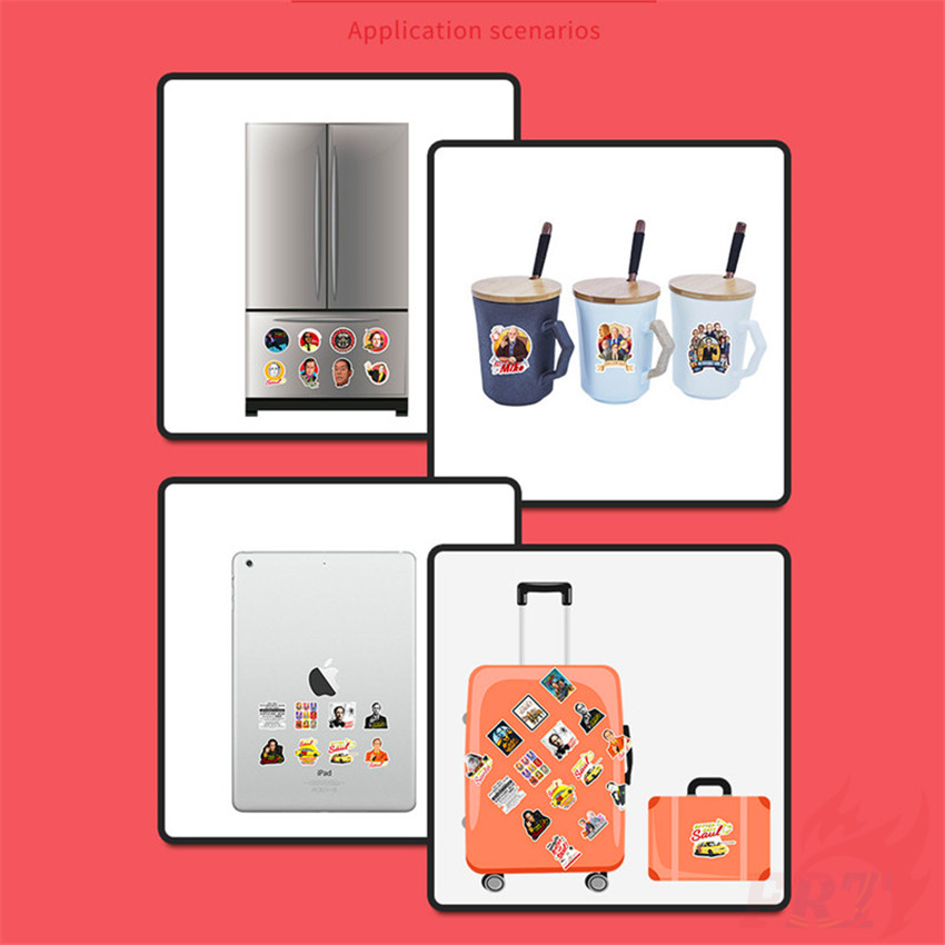 Set 50 miếng dán chống thấm nước thời trang phong cách Better Call Saul Series 03 DIY