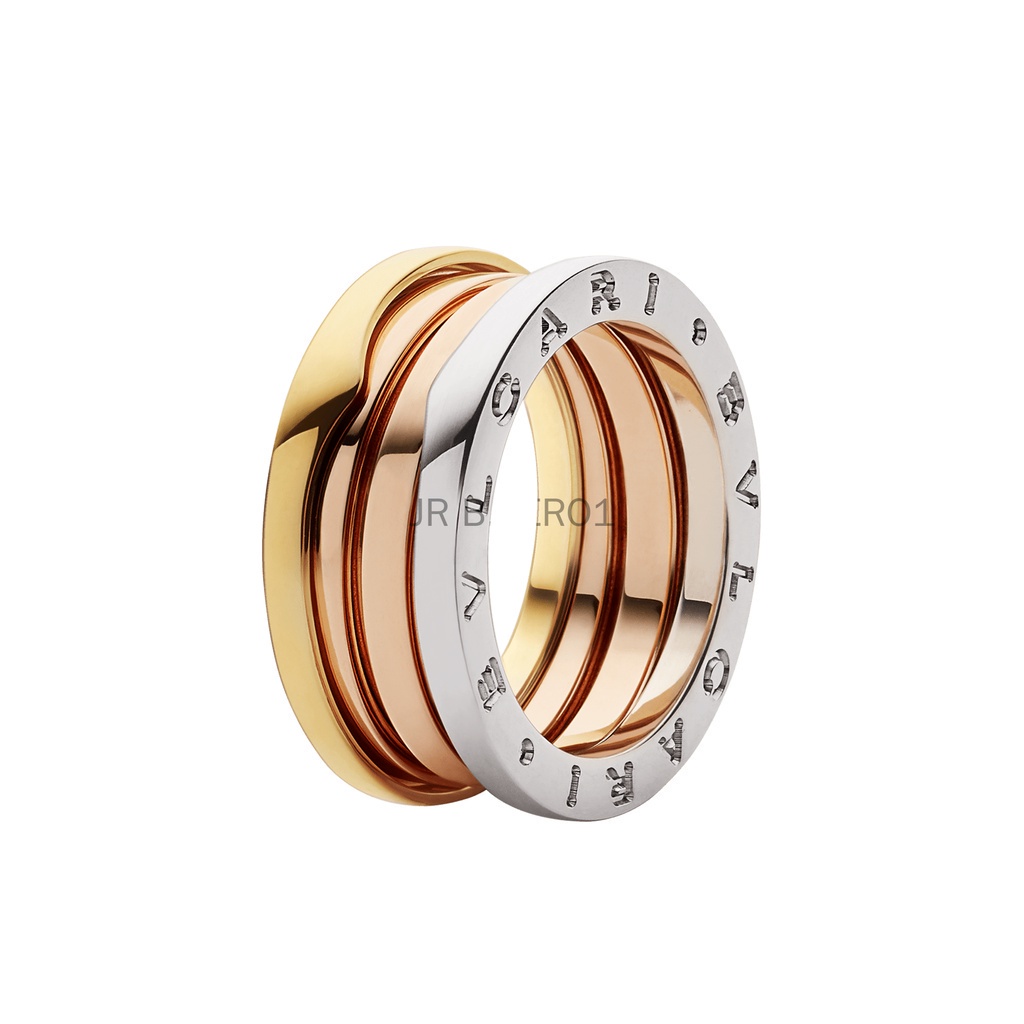 Nhẫn ba lớp màu trắng vàng hồng 18 kt mới nhất 2022