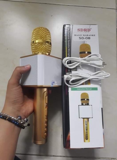 Micro Karaoke SDRD SD-08 chính hãng kết nối bluetooth với điện thoại,máy tính bảng,...