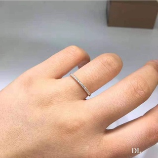 Nhẫn bạc nữ gắn 1 hàng đá nhỏ siêu xinh - trang sức bạc thùy dung