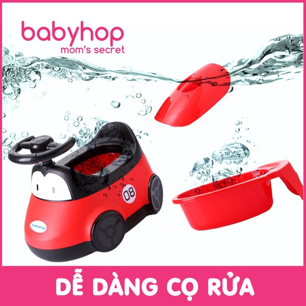 Bô ô tô MÔ HÌNH  cho trẻ em có vô lăng và khung hình bánh xe cho bé tập đi vệ sinh tự lập thương hiệu Babyhop