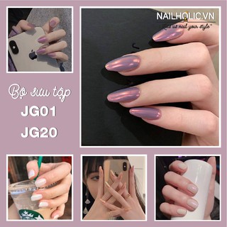Móng Tay Giả 24 Móng Nhũ 3D Lấp Lánh Tặng Kèm Keo Dán Móng [JG001 - JG005]