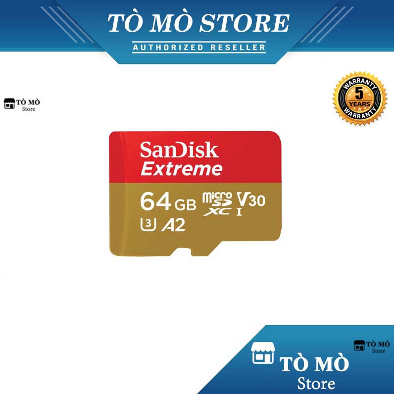 Thẻ nhớ MicroSDXC SanDisk Extreme 64GB A2 ~ 160MB/s - Bảo hành 5 năm | BigBuy360 - bigbuy360.vn