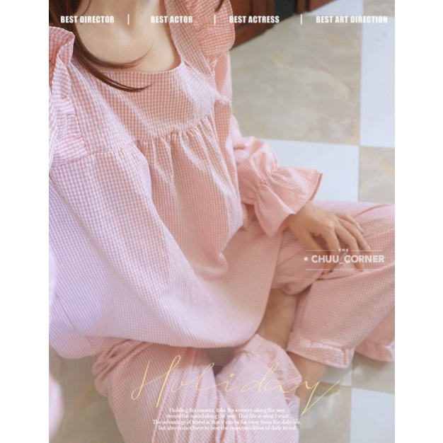 Bộ ngủ / mặc nhà pyjama dài ulzzang order