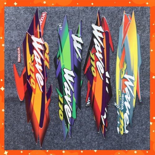 [XẢ RẺ] BỘ Tem trang trí dùng cho xe máy Wave S110 THÁI, Tem ZIN 3 lớp