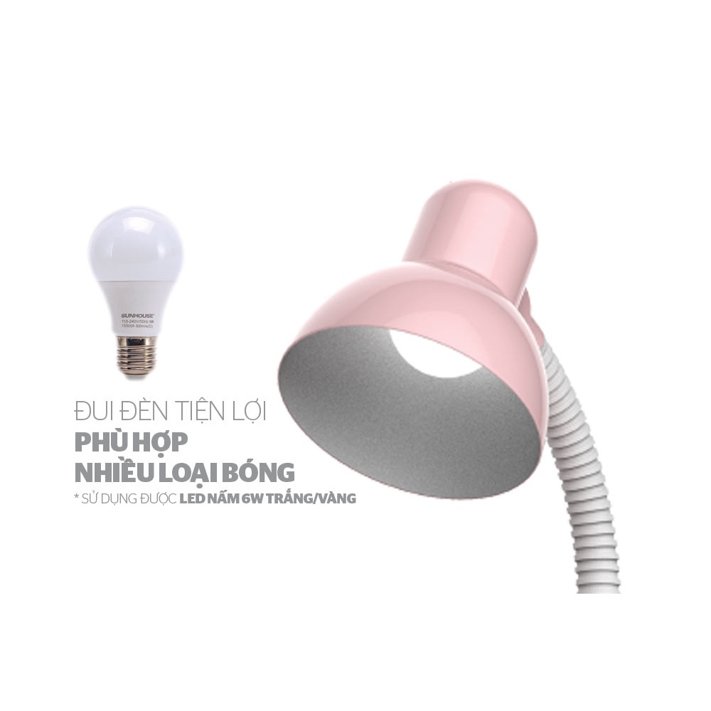 Đèn Học Chống Cận Để Bàn SUNHOUSE 6W Có 2 Màu Ánh Sáng Trắng Vàng - Bảo Hành 12 Tháng