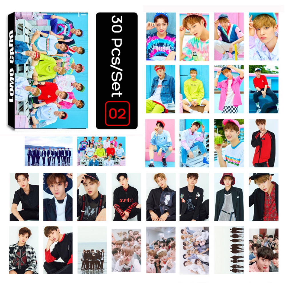 Hộp 30 Ảnh Lomo Card Nhóm Nhạc Seventeen Exo Wanna One