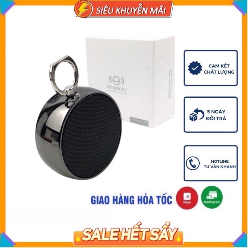 Loa Bluetooth Mini Bs02 Có Móc Treo Tiện Lợi Và Khe Cắm Thẻ Nhớ, Cổng 3.5 - KARPINO