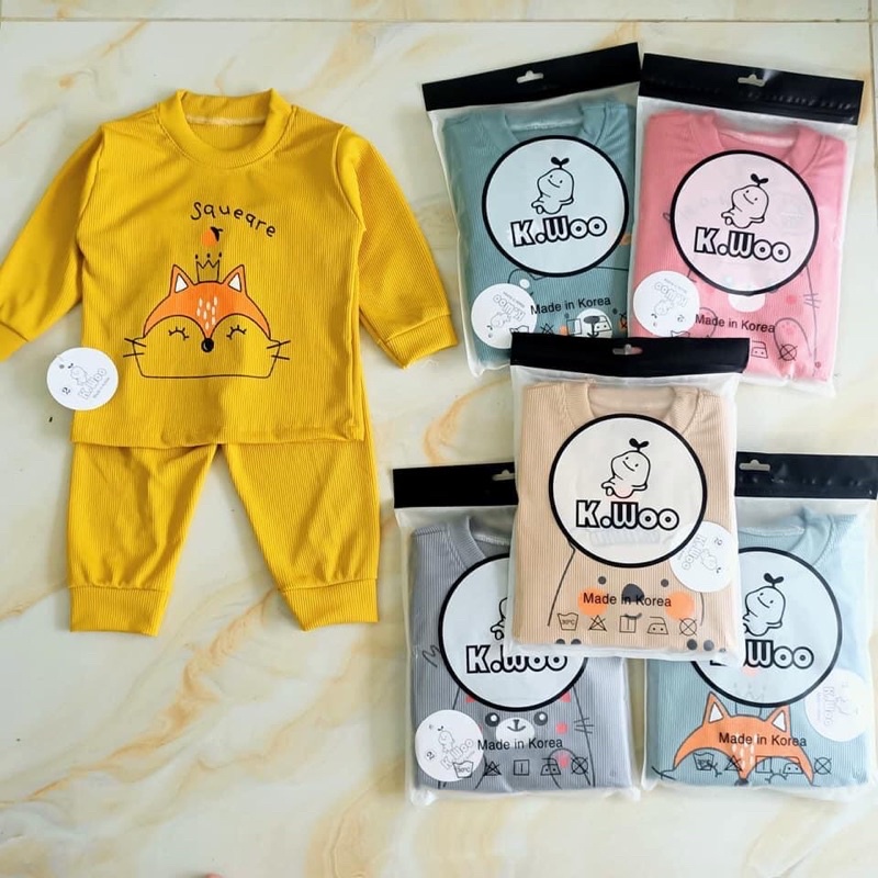 {8-15kg}Bộ len tăm dài tay cho bé size nhí (chất dày dặn)